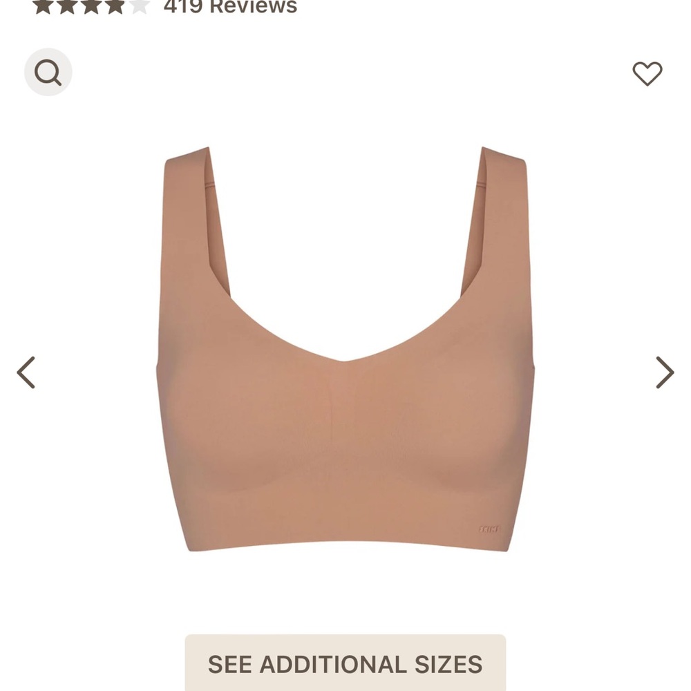 Skims naked plunge longline bra medium